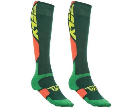 Fly Racing MX Pro Thick Socks (Green/Orange)