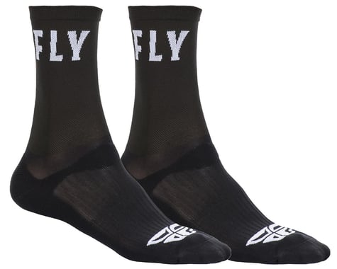 Fly Racing Crew Socks (Black) (S/M)