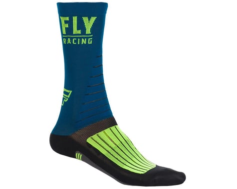 Fly Racing Factory Rider Socks (Navy/Hi-Vis/Black)