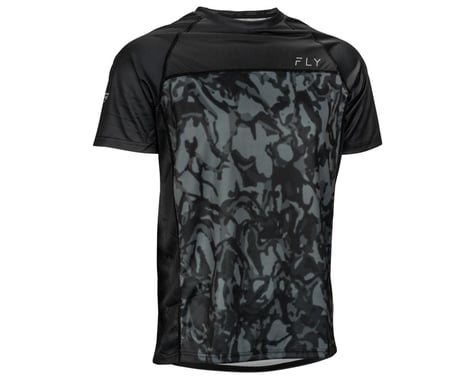 Fly Racing Super D Jersey (Dark Grey Camo/Black) (S)