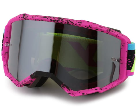 Fly Racing Zone Goggles (Pink/Black/Hi-Vis) (Black Mirror/Smoke Lens)