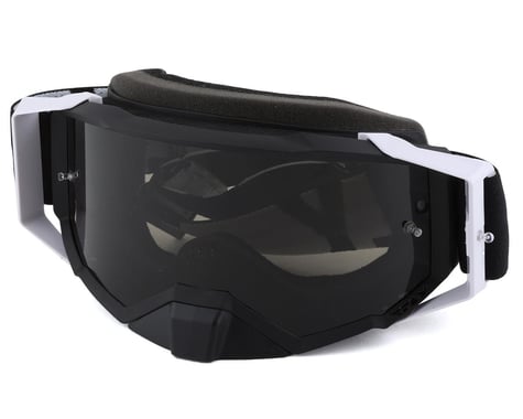 Fly Racing Zone Pro Goggles (Black/White) (Dark Smoke Lens) (w/ Post)
