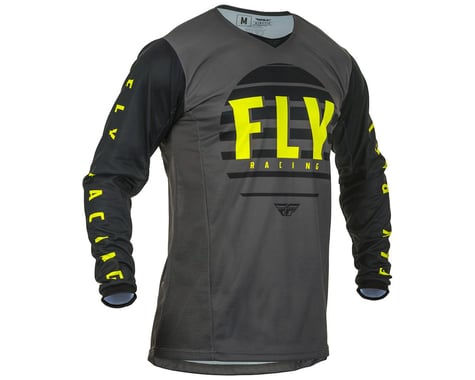 Fly Racing Youth Kinetic K220 Jersey (Black/Grey/Hi-Vis) (YL)