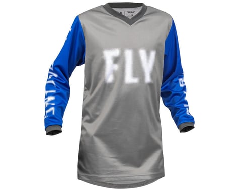 Fly Racing Youth F-16 Jersey (Grey/Blue) (Youth S)