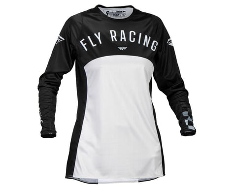 Fly Racing Women's Lite Long Sleeve Jersey (Black/Light Grey) (L)