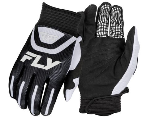 Fly Racing F-16 Long Finger Gloves (Black/White) (S)