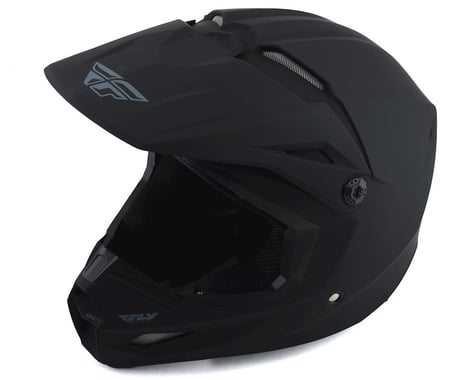 Fly Racing Kinetic Solid Youth Helmet (Matte Black) (Youth S)