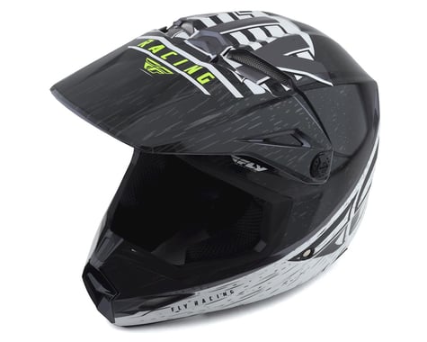 Fly Racing Kinetic K120 Helmet (Black/White/Hi-Vis)
