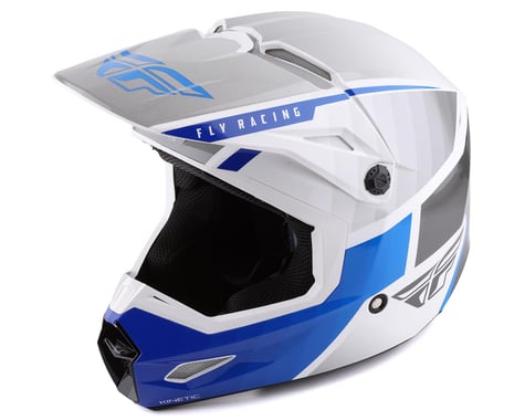 Fly Racing Kinetic Drift Helmet (Blue/Charcoal/White) (Youth S)