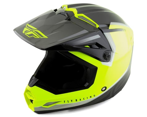 Fly Racing Kinetic Vision Full Face Helmet (Hi-Vis/Black) (Youth L)