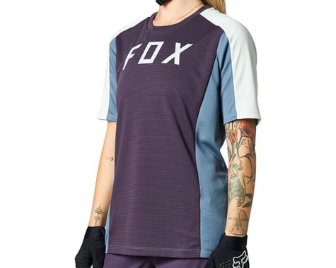 Fox Racing Women's Defend Short Sleve Jersey (Dark Purple) (L)