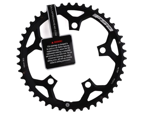 FSA Pro Road Chainrings (Black/Silver) (2 x 10/11 Speed) (Outer) (110mm BCD) (46T)