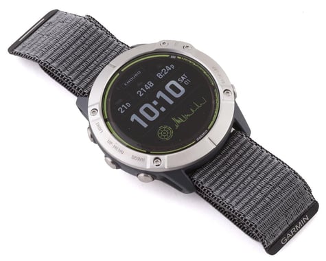 Garmin Enduro Watch (Stainless Steel) (Grey UltraFit Nylon Strap)