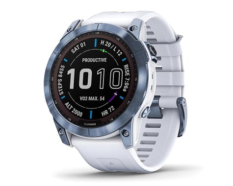 Garmin Fenix 7X Sapphire Solar GPS Smartwatch (Mineral Blue DLC Ti + Whitestone) (7X | 51mm Case)