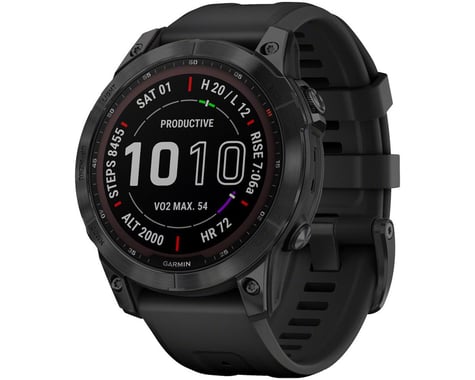 Garmin Fenix 7X Sapphire Solar GPS Smartwatch (Black DLC Ti + Black Band)
