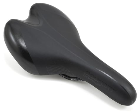 Giant Contact Comfort Saddle (Black) (Chromoly Rails) (150mm)