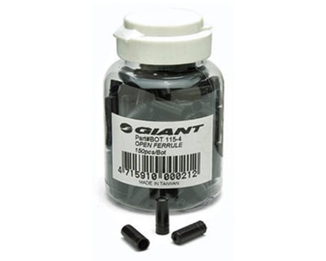 Giant 4mm Plastic Housing Ferrules (Black) (100)