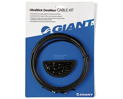 Giant UltraSlick Derailleur Cable & Housing Kit (Black)