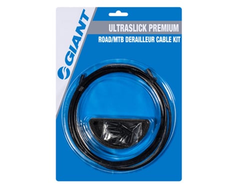 Giant UltraSlick Premium Derailleur Cable Kit (Black) (Mountain & Road) (1.1mm) (1500/2300mm)