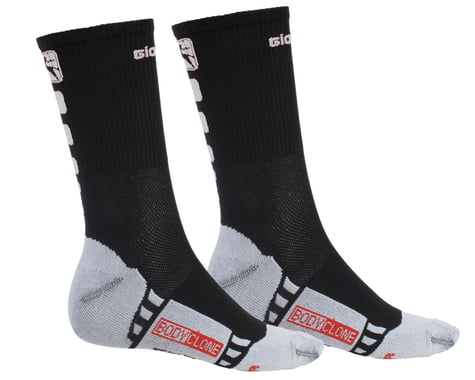 Giordana Men's FR-C Tall Cuff Socks (Black/White) (L)