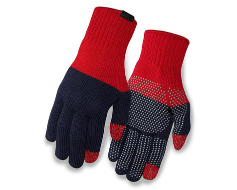 Giro Merino Wool Bike Gloves (Red/Dress Blue)