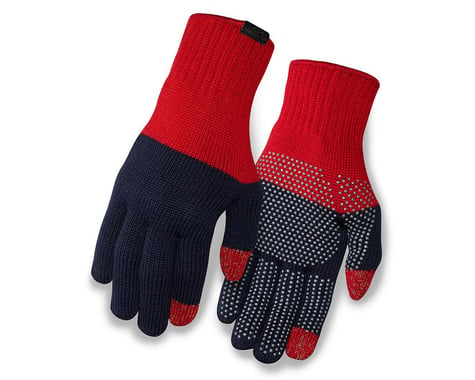 Giro Merino Wool Bike Gloves (Red/Dress Blue) (L/XL)