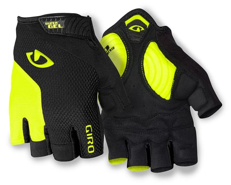 Giro Strade Dure Supergel Short Finger Gloves (Yellow/Black) (XL)