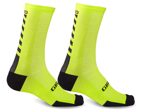 Giro HRc+ Merino Wool Socks (Bright Lime/Black) (M)