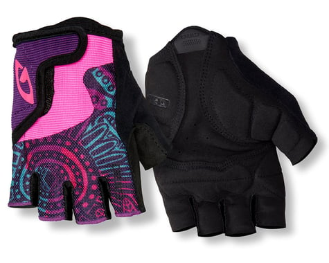 Giro Bravo Jr Gloves (Pink Swirl/Black) (Youth S)