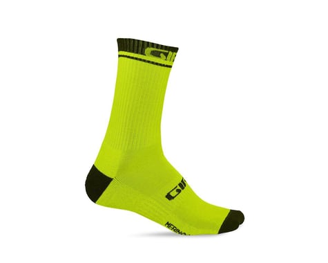 Giro Winter Merino Wool Socks (Lime/Black) (S)