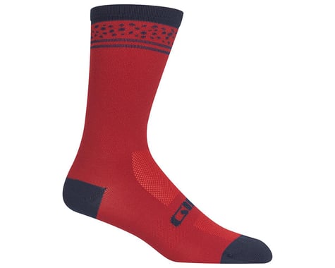 Giro Comp Racer High Rise Socks (Dark Red Lines)