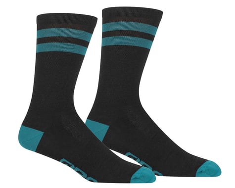 Giro Winter Merino Wool Socks (Black/Harbor Blue) (M)