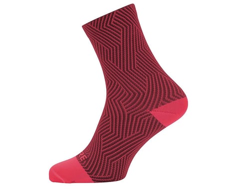 Gore Wear C3 Mid Socks (Hibiscus Pink/Chestnut Red)