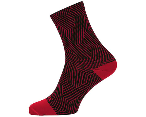 Gore Wear C3 Mid Socks (Red/Black)