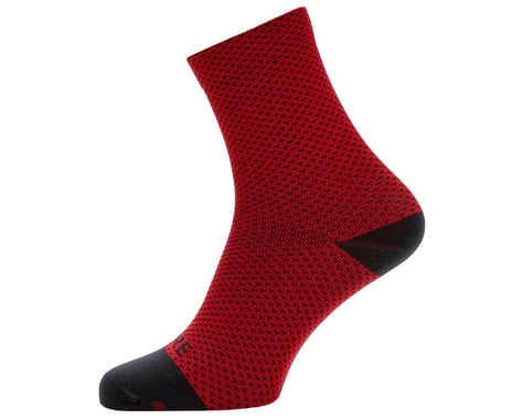 Gore Wear C3 Dot Mid Socks (Red/Black)