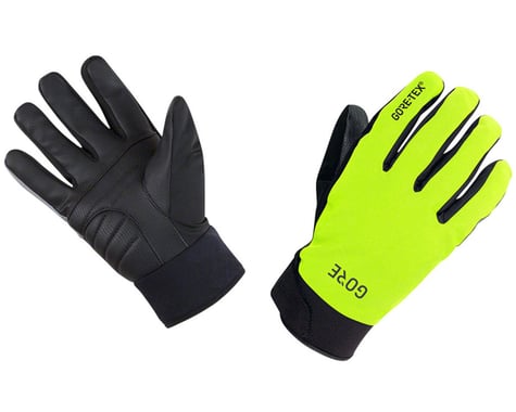 Gore Wear C5 Gore-Tex Thermo Long Finger Gloves (Black/Neon Yellow) (M)