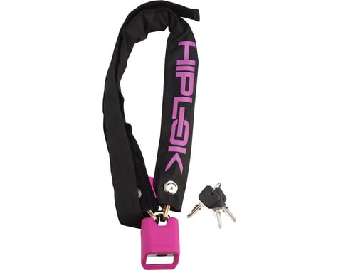 Hiplok Lite Wearable Hardened Steel Chain Lock (Black & Pink) (8mm)