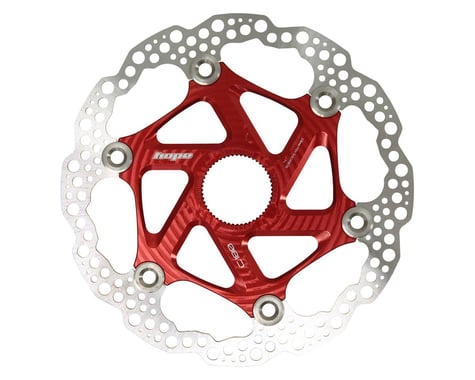 Hope MTB Floating Disc Brake Rotor (Red) (Centerlock) (180mm)