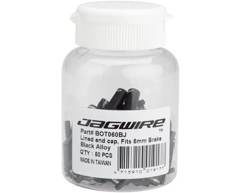Jagwire Sealed Alloy End Caps (Black) (5mm) (Bottle of 50)
