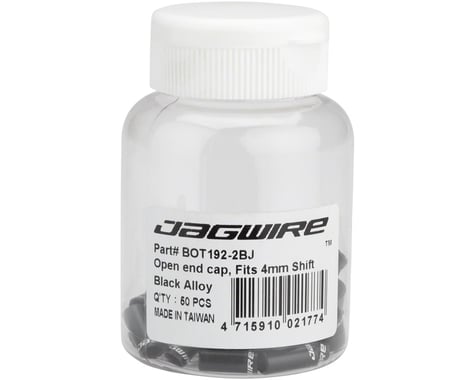 Jagwire Sealed Alloy End Caps (Black) (4.5mm) (Bottle of 50)