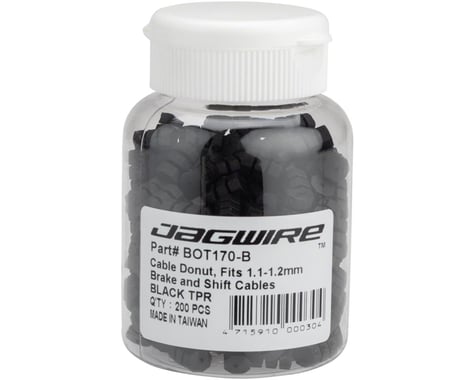 Jagwire Cable Spacer Donuts (Black) (1.2mm) (Bottle of 600)