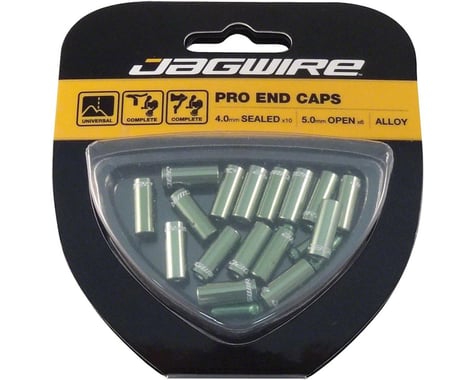 Jagwire End Cap Hop-Up Kit 4mm Shift and 5mm Brake, Cash Green