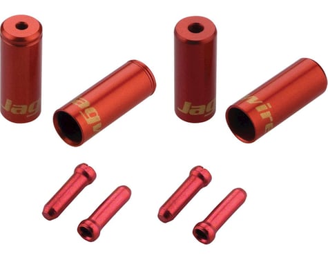 Jagwire End Cap Hop-Up Kit 4.5mm Shift and 5mm Brake (Red)