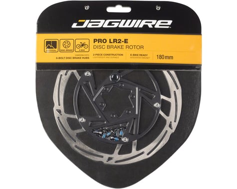 Jagwire Pro LR2-E Ebike Disc Brake Rotor w/Magnet (Silver/Black) (6-Bolt) (180mm)