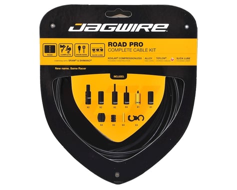 Jagwire Road Pro Complete Shift and Brake Cable Kit, Black