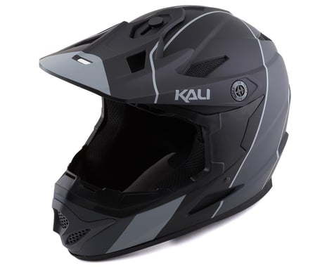 Kali Zoka Stripe Full Face Helmet (Matte Black/Grey) (L)