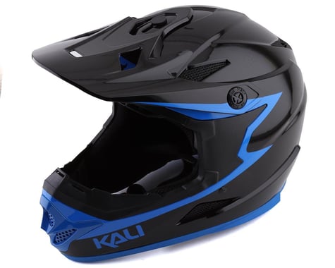 Kali Zoka Grit Full Face Helmet (Gloss Black/Blue)