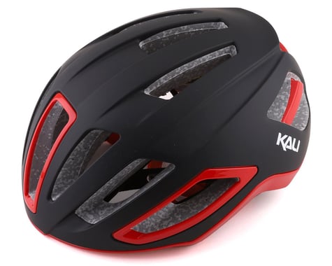 Kali Uno Road Helmet (Solid Matte Black/Red) (L/XL)