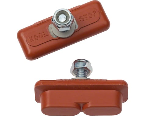 Kool Stop Continental Caliper Brake Pads (Red) (1 Pair) (Salmon Compound)