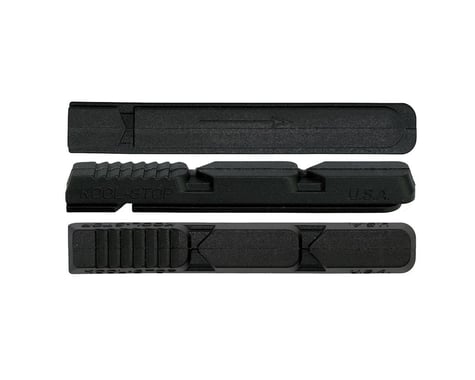 Kool Stop V Type 2 Brake Pad Inserts (Black/Red) (1 Pair) (Black Compound)